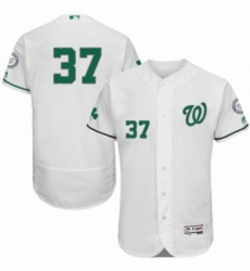 Mens Majestic Washington Nationals 37 Stephen Strasburg White Celtic Flexbase Authentic Collection MLB Jersey