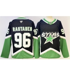 Men Dallas Stars  96 Mikko Rantanen Black 2025 26 Alternate Stitched Hockey Jersey