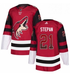 Mens Adidas Arizona Coyotes 21 Derek Stepan Authentic Maroon Drift Fashion NHL Jersey 