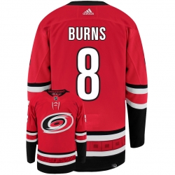 Men Carolina Hurricanes 8 Brent Burns Red Stitched Jersey