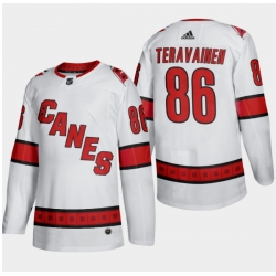 Men Carolina Hurricanes 86 Teuvo Teravainen White Stitched Jersey