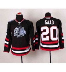 youth nhl jerseys chicago blackhawks #20 saad black-1[2014 new stadium][the skeleton head]