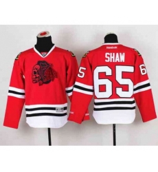 youth nhl jerseys chicago blackhawks #65 shaw red[the skeleton head]