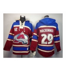 NHL Jerseys Colorado Avalanche #29 Mackinnon red-blue[pullover hooded sweatshirt]