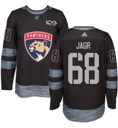 Panthers #68 Jaromir Jagr Black 1917 2017 100th Anniversary Stitched NHL Jersey