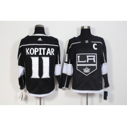 Men's Adidas Los Angeles Kings #11 Anze Kopitar Black Stitched C Patch NHL Jersey