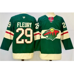 Men Minnesota Wild 29 Marc Andre Fleury Green 2024 25 Home Stitched Hockey Jersey