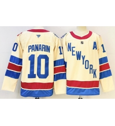Men New York Rangers 10 Artemi Panarin Beige 2025 26 Winter Classic With A Patch Stitched Hockey