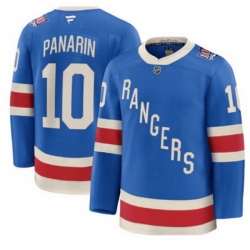 Men New York Rangers 10 Artemi Panarin Blue Centennial Stitched Hockey Jersey