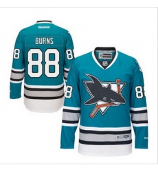 San Jose Sharks #88 Brent Burns Teal 25th Anniversary Stitched NHL Jersey