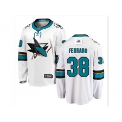 men San Jose Sharks 38 mario ferraro branded away breakaway white jersey