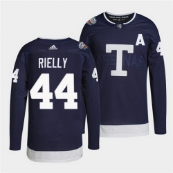 Men Toronto Maple Leafs 44 Morgan Rielly 2022 Heritage Classic Navy Stitched jersey