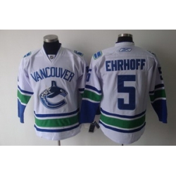 Vancouver Canucks 5 Ehrhoff White Jerseys