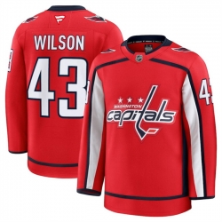 Men Washington Capitals 43 Tom Wilson Red 2024 25 Home Stitched Hockey Jersey