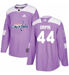 Mens Adidas Washington Capitals 44 Brooks Orpik Authentic Purple Fights Cancer Practice NHL Jersey 