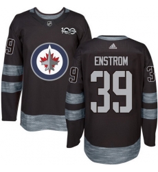 Jets #39 Tobias Enstrom Black 1917 2017 100th Anniversary Stitched NHL Jersey