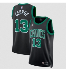 Men Boston Celtics  13 Paul George Black Statement Edition Stitched Basketball Jersey