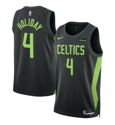 Men Boston Celtics 4 Jrue Holiday Black 2024 25 City Edition Stitched Basketball Jersey