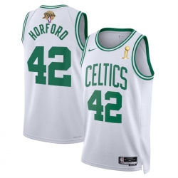 Men Boston Celtics 42 Al Horford White 2024 Finals Champions Association Edition Stitched Basketball Jersey