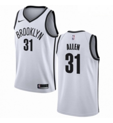 Mens Nike Brooklyn Nets 31 Jarrett Allen Swingman White NBA Jersey Association Edition 