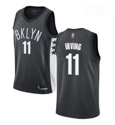 Nets #11 Kyrie Irving Gray Basketball Swingman Statement Edition Jersey