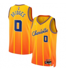 Men Charlotte Hornets 0 Miles Bridges Orange 2025 26 City Edition Stitched Basketball Jersey Men Charlotte Hornets 0 Miles Bridges Orange 2025 26 City Edition Stitched Basketball Jersey