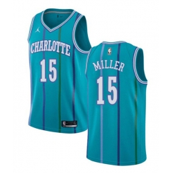 Men Charlotte Hornets 15 Percy Miller Aqua Stitched Basketball Jersey