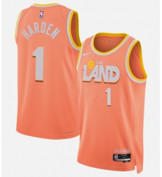 Men Cleveland Cavaliers  1 James Harden Orange 2025 26 City Edition Stitched Basketball Jersey