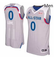 Mens Adidas Cleveland Cavaliers 0 Kevin Love Swingman Gray 2017 All Star NBA Jersey