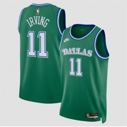 Men Dallas Mavericks 11 Kyrie Irving Green 2025 Classic Edition Stitched Basketball Jersey