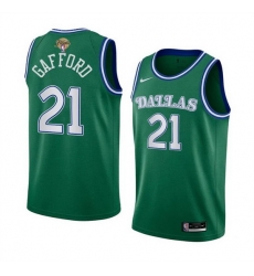 Men Dallas Mavericks 21 Daniel Gafford Green 2024 Finals Classic Edition Stitched Basketball Jersey