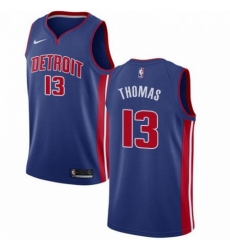 Mens Nike Detroit Pistons 13 Khyri Thomas Swingman Royal Blue NBA Jersey Icon Edition 