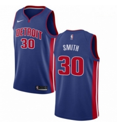 Mens Nike Detroit Pistons 30 Joe Smith Swingman Royal Blue Road NBA Jersey Icon Edition