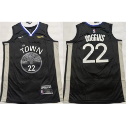 Men Golden State Warriors 22 Andrew Wiggins Black Stitched Basketball Jersey