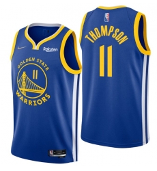 Men's Golden State Warriors #11 Klay Thompson 2022 Royal 75th Anniversary Stitched Jersey