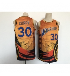 Men's Golden State Warriors #30 Stephen Curry San Francisco Basketbal Jersey