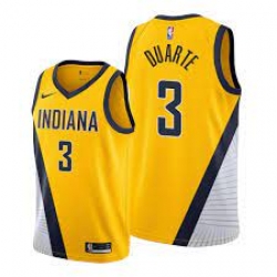 2021 Pacers Chris Duarte #3 Yellow Stitched NBA Jersey