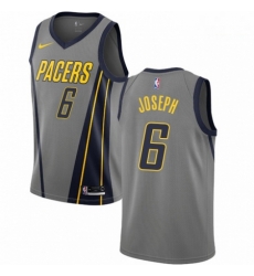 Mens Nike Indiana Pacers 6 Cory Joseph Swingman Gray NBA Jersey City Edition 