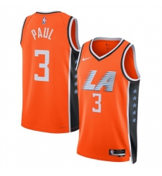 Men Los Angeles Clippers 3 Chris Paul Orange 2025 26 City Edition Stitched Jersey Men Los Angeles Clippers 3 Chris Paul Orange 2025 26 City Edition Stitched Jersey