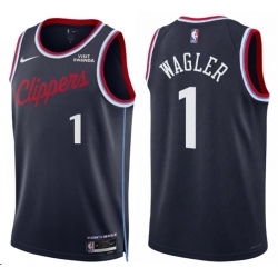 Men Los Angeles Clippers Keaton Wagler #1 Jersey Navy Blue