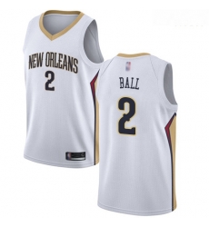 Pelicans #2 Lonzo Ball White Basketball Swingman Association Edition Jersey