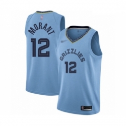 Grizzlies #12 Ja Morant Light Blue Basketball Swingman Statement Edition Jersey