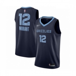 Grizzlies #12 Ja Morant Navy Blue Basketball Swingman Icon Edition Jersey