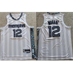Men Memphis Grizzlies 12 Ja Morant White 2025 26 City Edition Edition Stitched Basketball Jersey