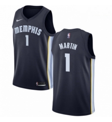 Mens Nike Memphis Grizzlies 1 Jarell Martin Swingman Navy Blue Road NBA Jersey Icon Edition 