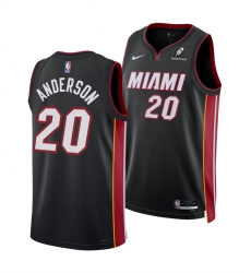 Men Miami Heat 20 Kyle Anderson Black 2025 Icon Edition Swingman Stitched Basketball Jersey