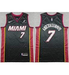 Men Miami Heat  7 Giannis Antetokounmpo Black 2025 2026 Icon Edition Swingman Stitched Basketball Jersey