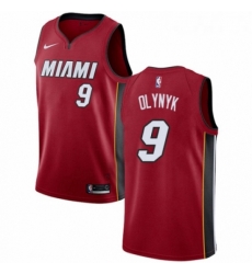 Womens Nike Miami Heat 9 Kelly Olynyk Authentic Red NBA Jersey Statement Edition 