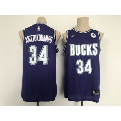 Men Milwaukee Bucks 34 Giannis Antetokounmpo Black Stitched Basketball Jersey