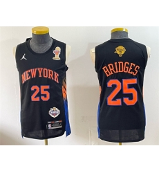 Men New Yok Knicks 25 Mikal Bridges Black 2026 Finals Champions Patch Statement Edition Stitched Jersey Men New Yok Knicks 25 Mikal Bridges Black 2026 Finals Champions Patch Statement Edition Stitched Jersey